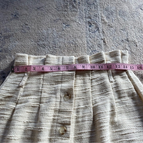 Sezane Thaia Skirt Ecru Paper Bag Style FR 38 US 6 - Picture 8 of 12